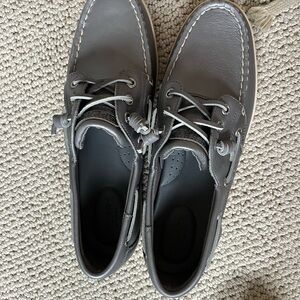 Sperry silver Boat Shoes